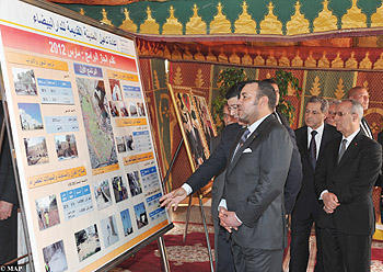 HM the King visits various rehabilitation, restoration projects under way in old medina of Casablanca 28 March 2012