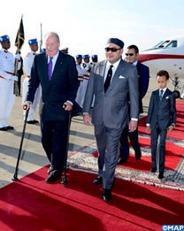 King Juan Carlos I of Spain arrives in Morocco