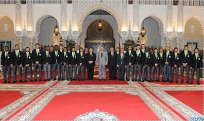 HM the King offers reception in honor of Raja Club Athletic football team