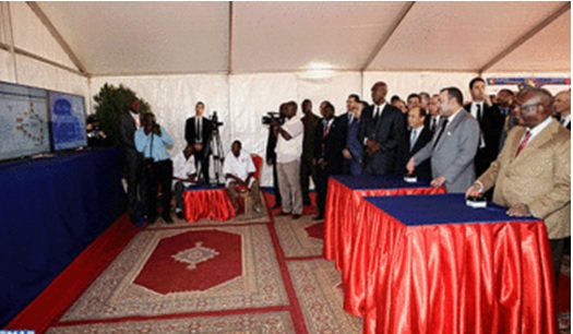 HM the King accompanied by Mali’s Pres. inaugurates Malian section of Trans African optical fiber cable
