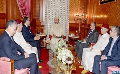 HM the King Receives Justice Minister, Islamic Affairs Minister & CNDH President