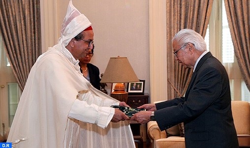 Morocco’s new Ambassador presents his credentials to the President of the Republic of Singapore