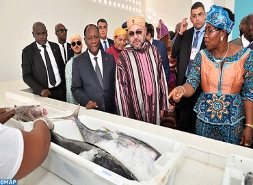 HM the King, Ivorian President Inaugurate ‘Mohammed VI’ Fishing Landing Point of Locodjro